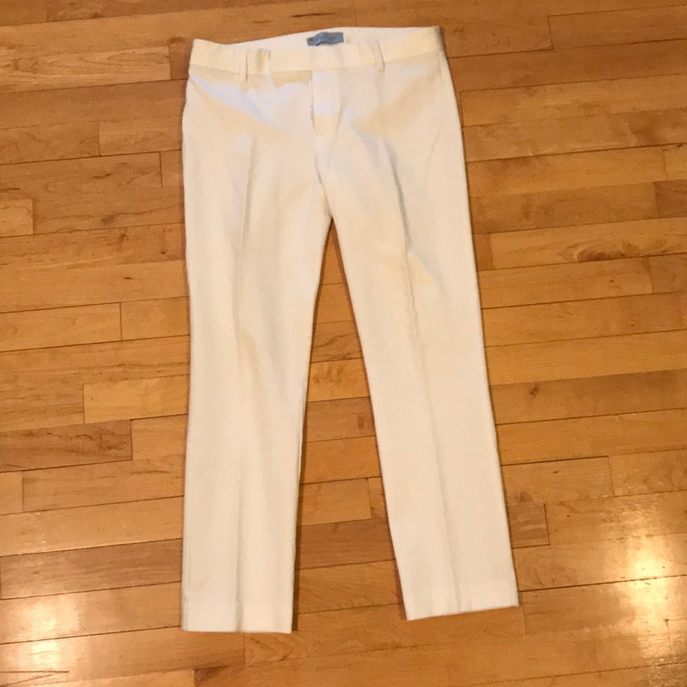 gap white cropped dress pants